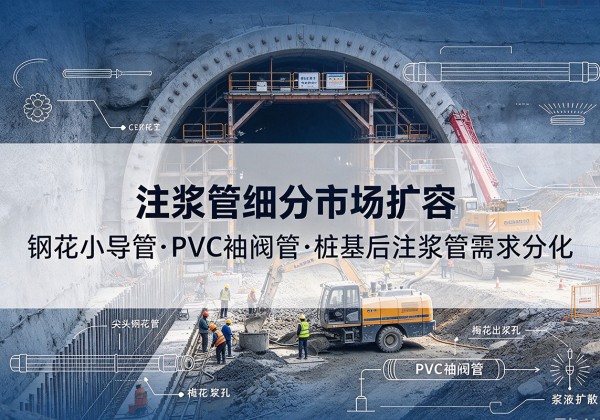 潘集注浆管细分市场扩容，隧道钢花小导管、PVC 袖阀管、桩基后注浆管需求分化
